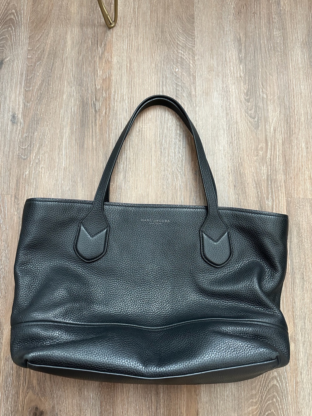 Marc Jacobs Black Leather Tote Bag